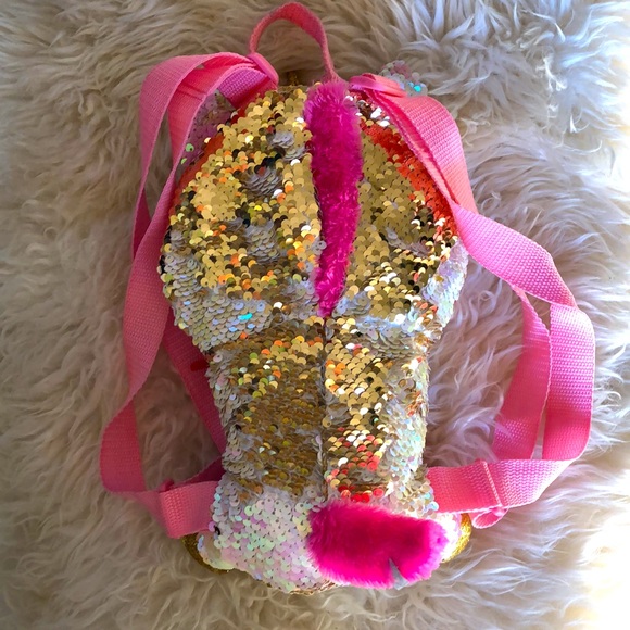 NEW! With tags~TY Fashion Collection girls sequin Unicorn backpack purse CUTE! - Picture 4 of 6